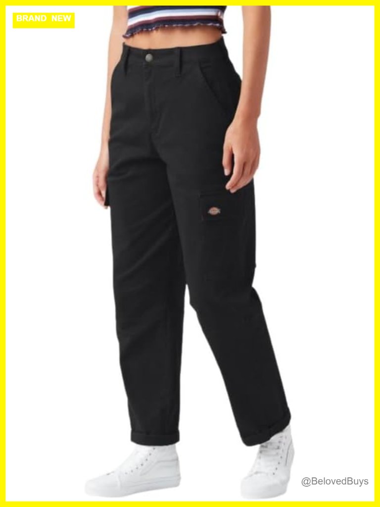 Relaxed Fit Cropped Cargo Pants With Belt